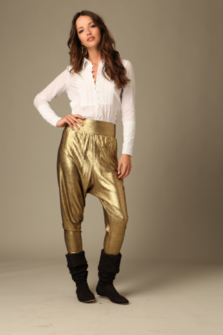 Gilded Skinny Harem Pant