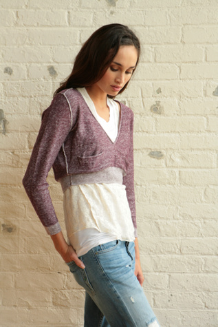 We The Free Cropped Vneck Sweater