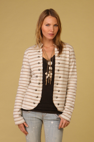 Studded Stripe Blazer