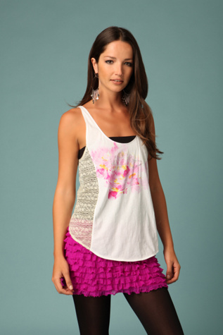 Reversible Lace Patch Tank