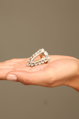 Vintage Crystal Cocktail Ring