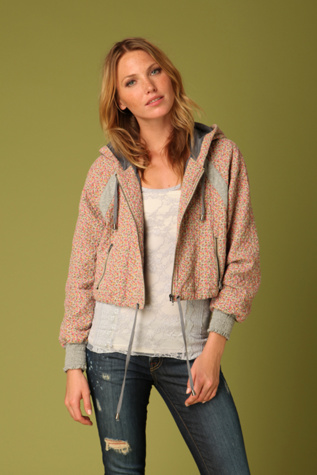 Quilted Knit Bomber Jacket