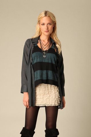 Downtown Ruffle Mini Skirt