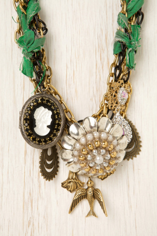 One Of A Kind Ribbon Glam Necklace