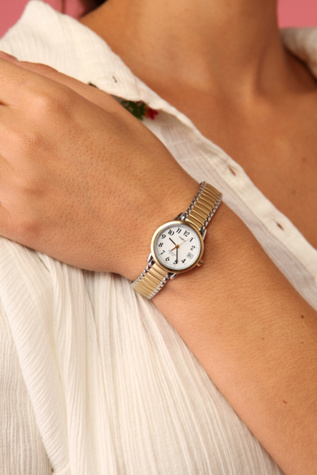 Two Tone Metal Band Watch