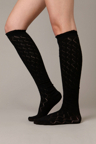 Sweetheart Ruffle Knee Sock