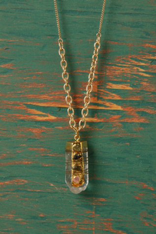 Wrapped Crystal & Stone Necklace