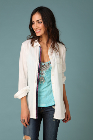 Embellished With Love Button Down