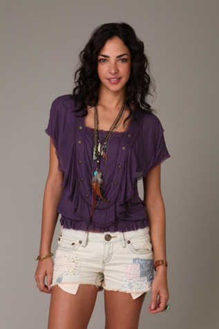 Patchwork Rugged Cutoffs