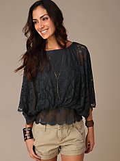 Draped Lace Top