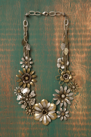 Field of Dreams Cut Metal Necklace