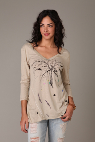 We The Free Graphic V Neck Tunic
