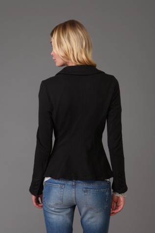 Ruffle Knit Blazer