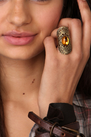 Yellowstone Flower Cuff Ring at Free People Clothing Boutique :  gemstone design jewelry cuff