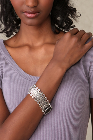 Silver Coin Bracelet