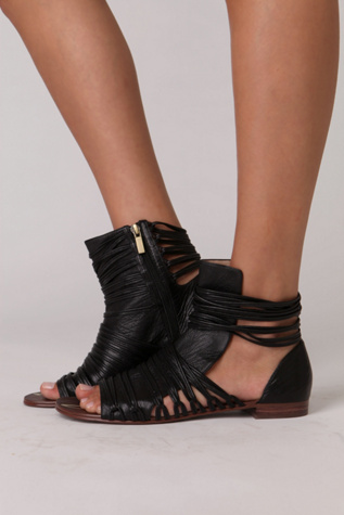 Promised Strappy Sandal at Free People Clothing Boutique :  rounded toe zipper womens summer
