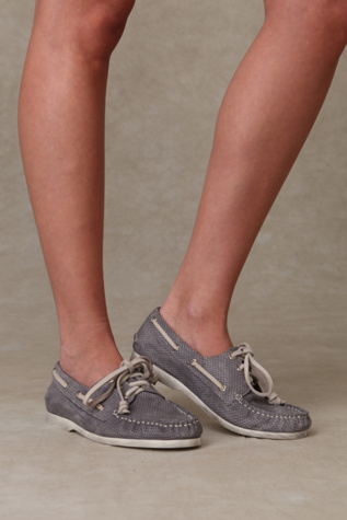 Perforated Leather Boat Shoe at Free People Clothing Boutique from freepeople.com