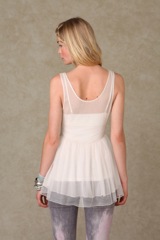 Chiffon And Mesh Slip
