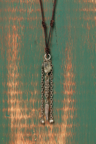 Fools Gold & Chain Charm Necklace