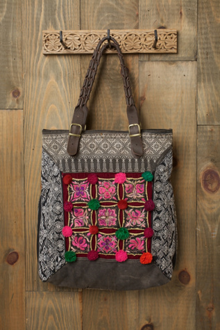 Embroidered Vintage Tote