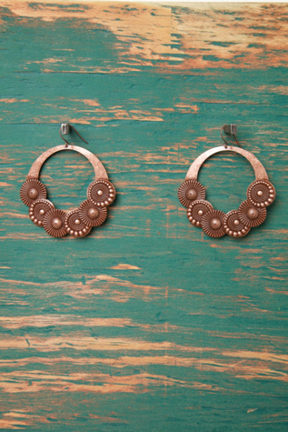Engraved Discs Earring