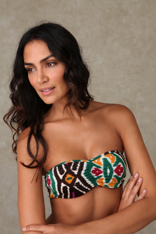Cinched Printed Knit Bandeau