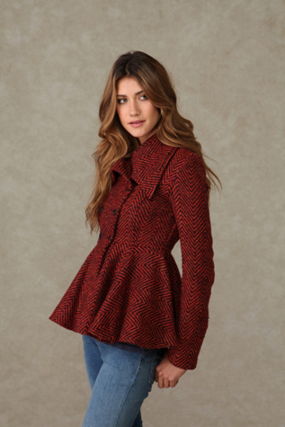 Ruffled Tweed Jacket