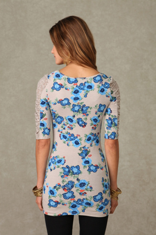 Short Sleeve Printed Bodycon Tunic