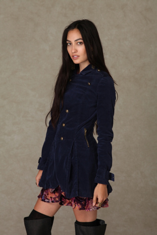 Velvet Moto Fit and Flare Jacket
