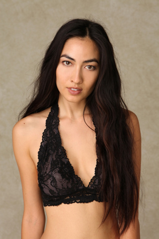 Intimately Free People Galloon Lace Halter Bralette in bralette-tops