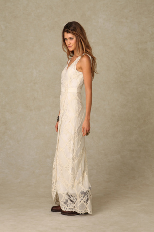 Lace Maxi Patchwork Dress