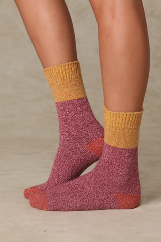 Color Block Boot Sock
