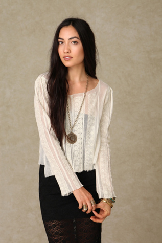 Collected Lace Mesh Top