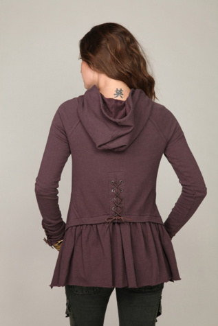 We The Free Lace Up Cuff Hoodie