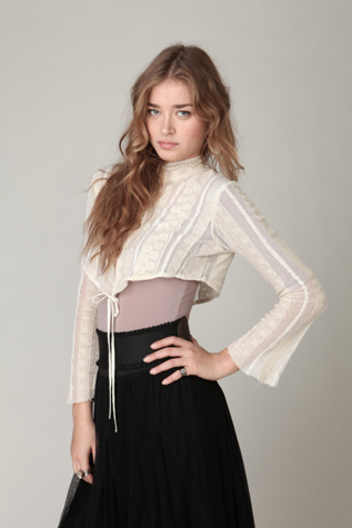Victoria's Lace Cropped Cardigan