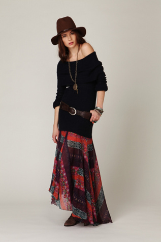 FP-1 Multi Stripe Maxi Skirt