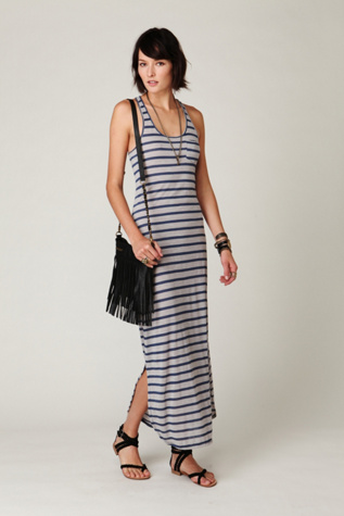Striped Racer Maxi Dress