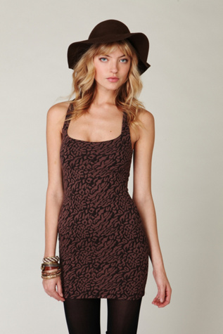 Animal Knit Bodycon Dress