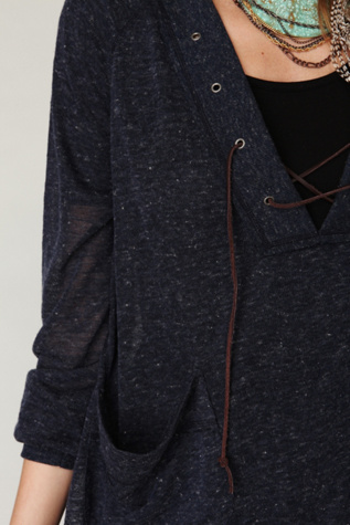 We The Free Suede Lace Up Pullover