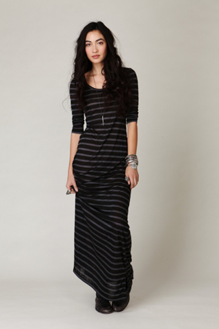 Long Sleeve Striped Maxi Dress