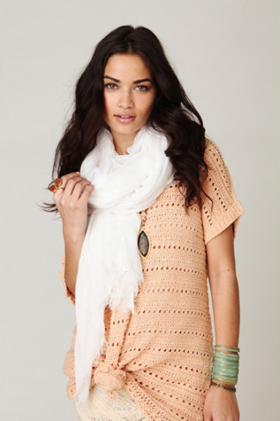 Oversized Lace Inset Scarf