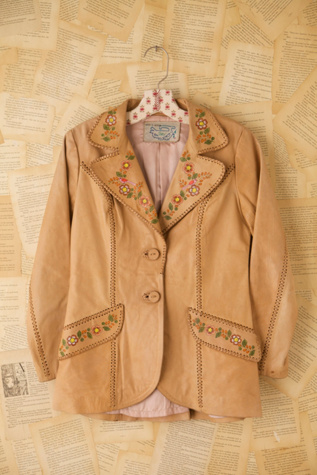 Free People Vintage Hand Painted Leather Jacket in vintage-jackets