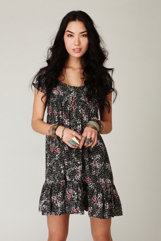 Printed Smocked House Dress
