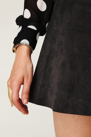 Suede Circle Skirt
