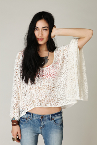 Lace Cropped Kaftan