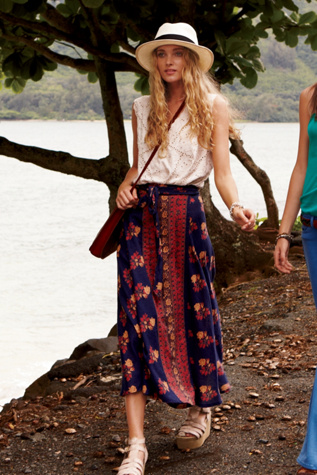 Cantina Wrap Maxi Skirt at Free People Clothing Boutique