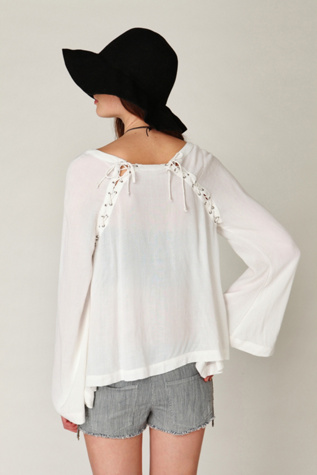 Bell Sleeve Lace Up