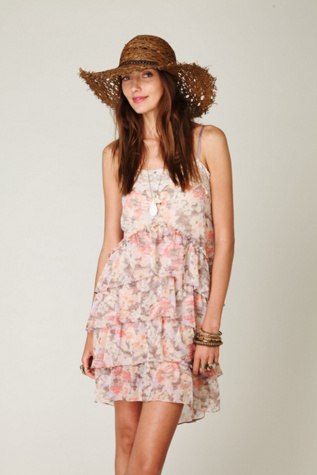 Printed Tiered Chiffon Slip