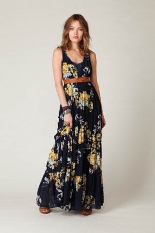 Hinted Florals Maxi Dress