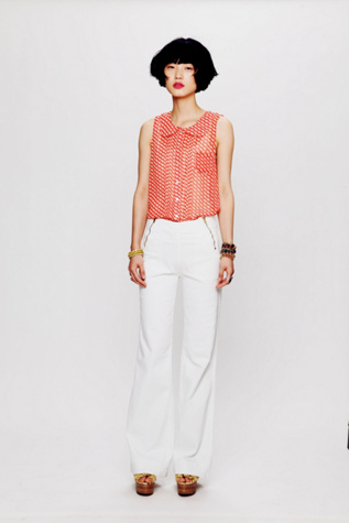 High Waisted Zippered Wideleg